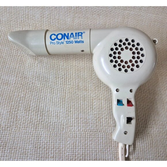 Vintage Tan1980s Conair Pro Style1250w Model 085D  Hairdryer Blow Dryer Works - Picture 1 of 9